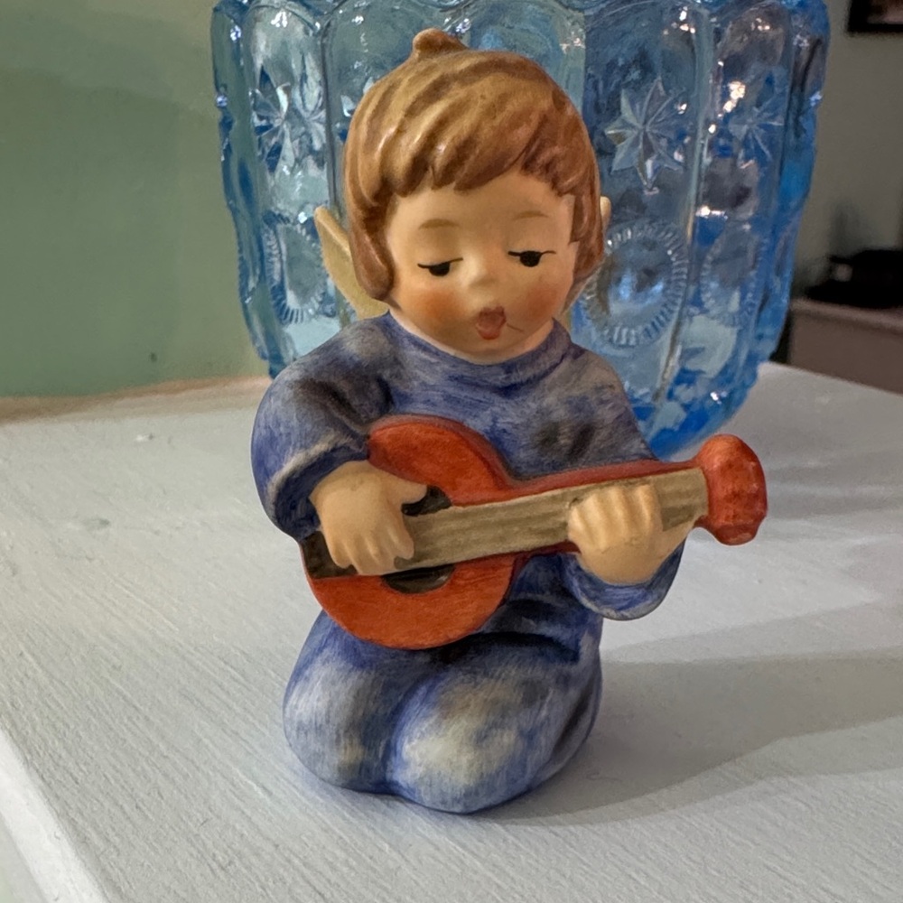 Goebel Blue and Red Ceramic Figurine Hummel